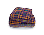 Handblocked Pillow in Faded Marigold Grape