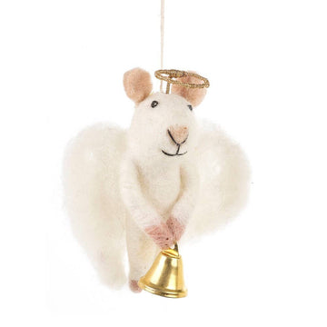 Angel Felt Mouse Ornament