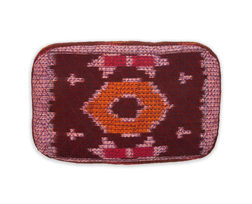 Handblocked Pillow in Rose Plum Spice, Rectangle