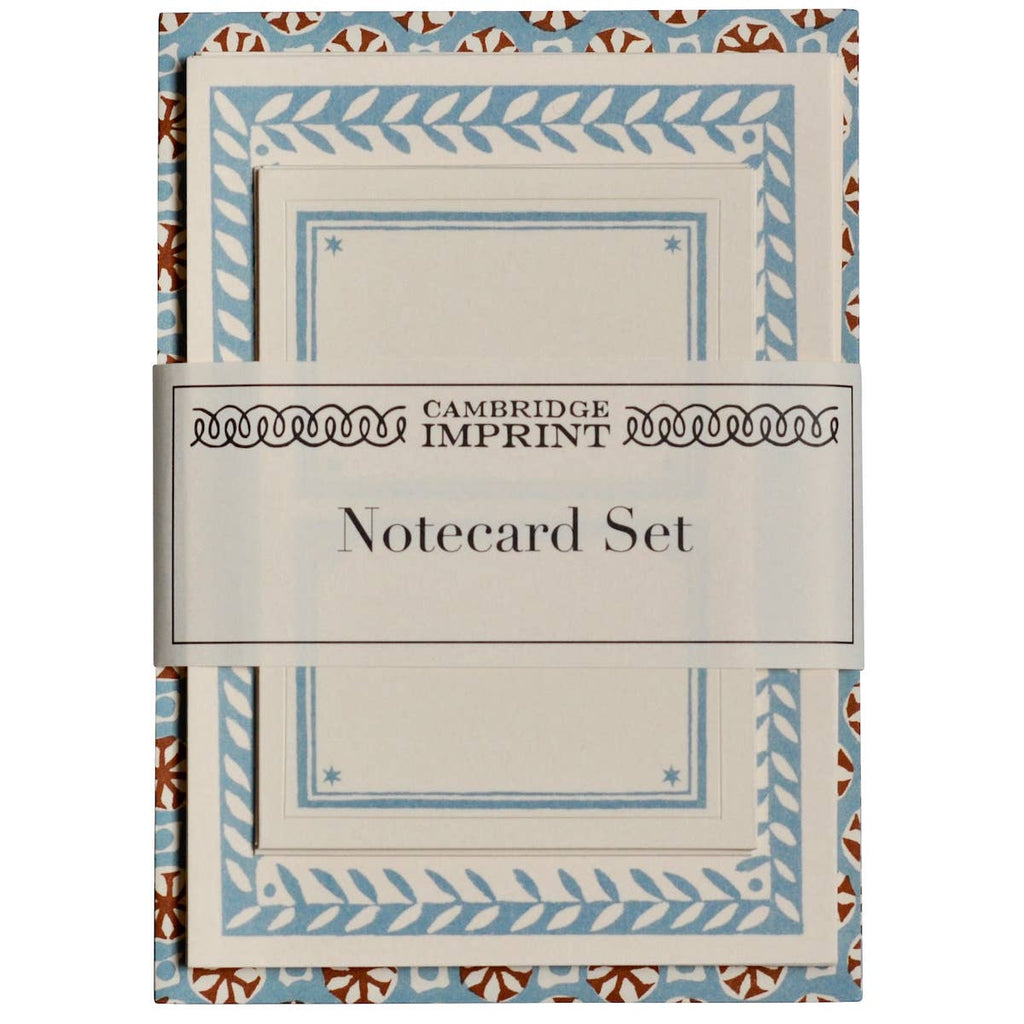 Set of Notecards and Envelopes Sea Urchin Sky and Cocoa