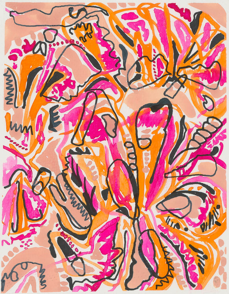 Fairground Print, Orange by Andra Eggleston