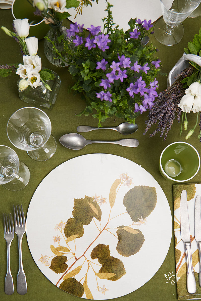 Summerill & Bishop Set of Six Set of Six Herbarium Round Cork-Backed Placemats