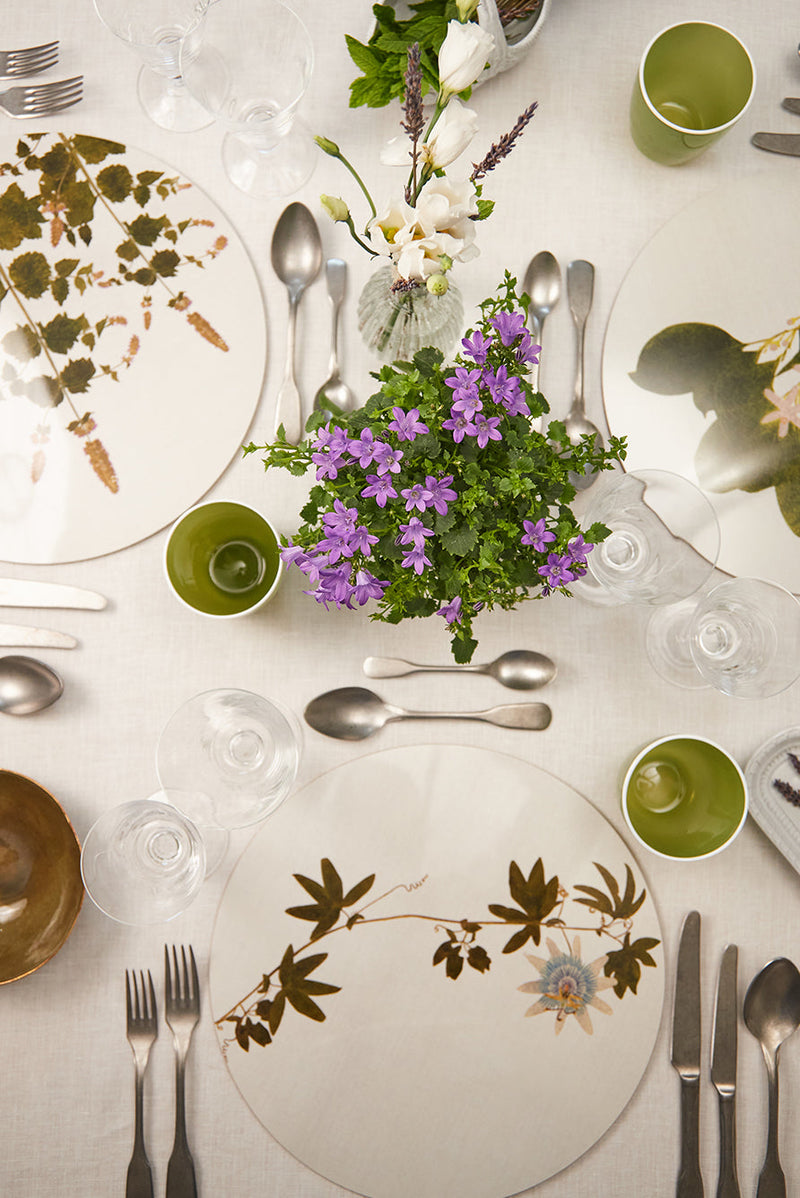 Summerill & Bishop Set of Six Set of Six Herbarium Round Cork-Backed Placemats