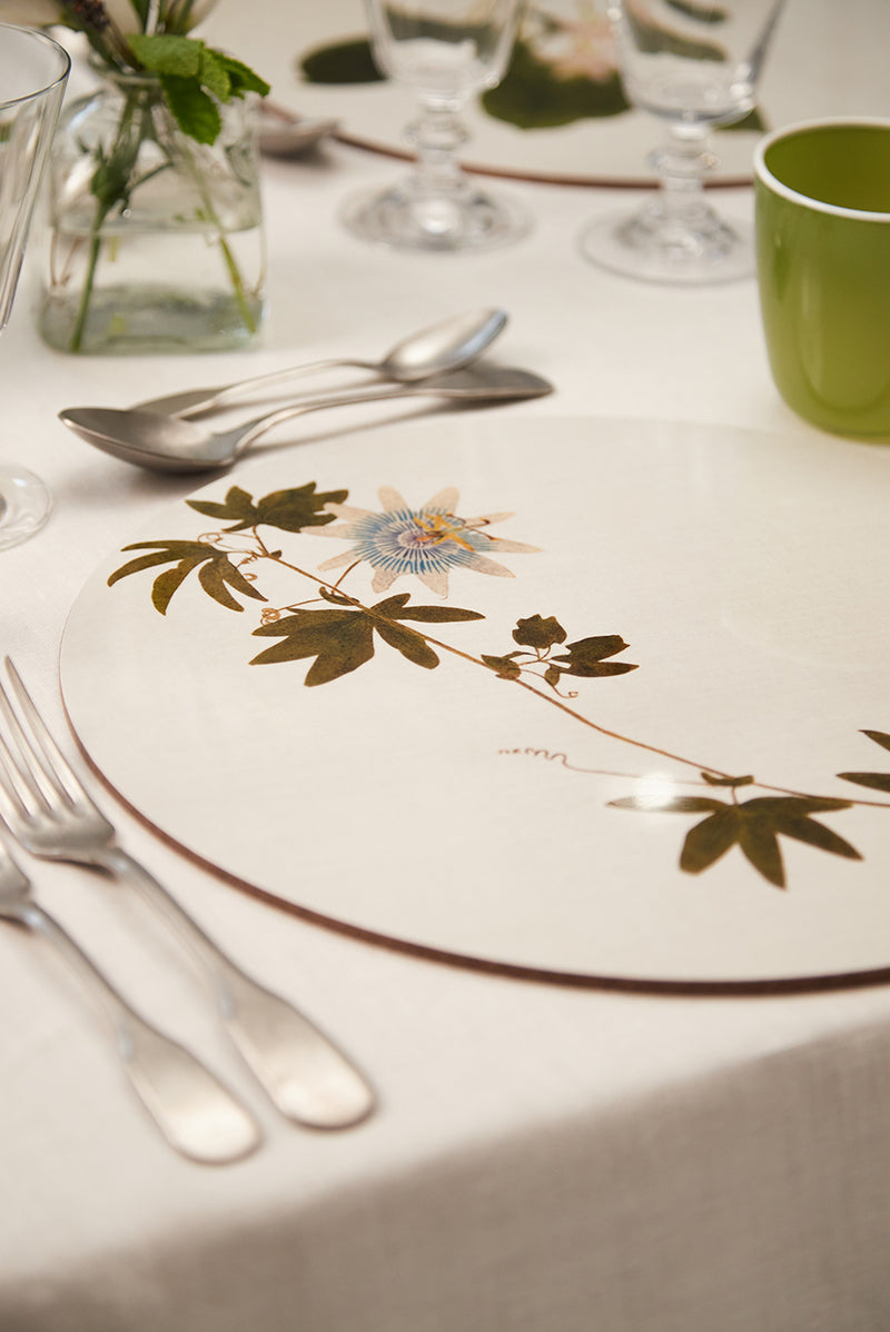 Summerill & Bishop Set of Six Set of Six Herbarium Round Cork-Backed Placemats