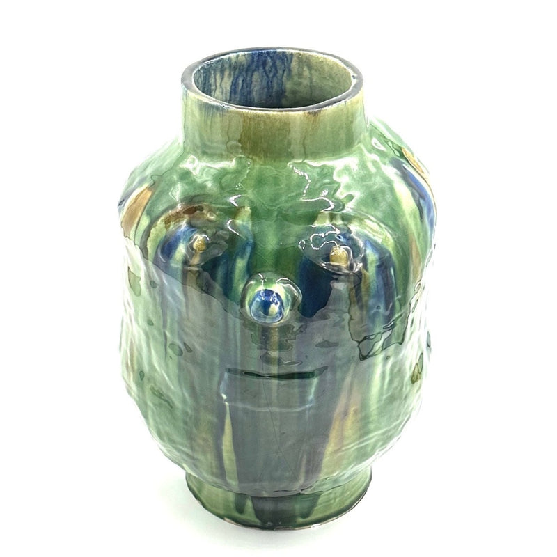 Large Mientje Vase, Green & Blue