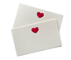 Embossed Heart Place Cards