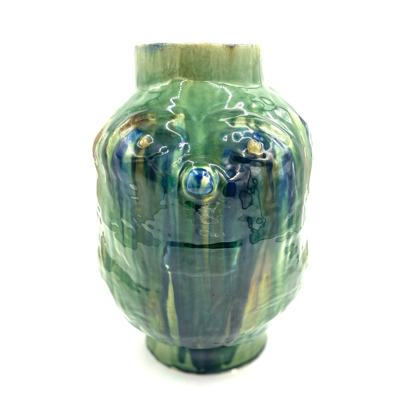 Large Mientje Vase, Green & Blue