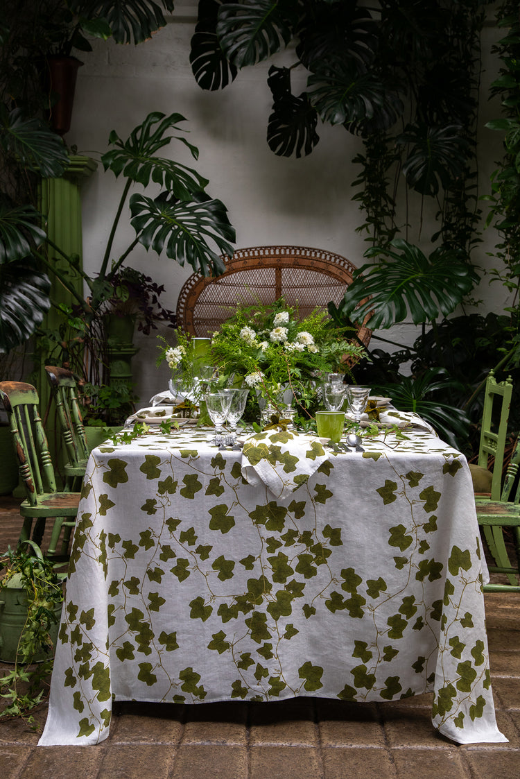 Summerill & Bishop 'Ivy' Herbarium Linen Tablecloth