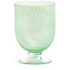 Murano Glass Stemmed Tumbler, Pale Green