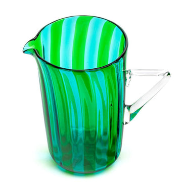 Murano Glass Pitcher, Marine Green & Green