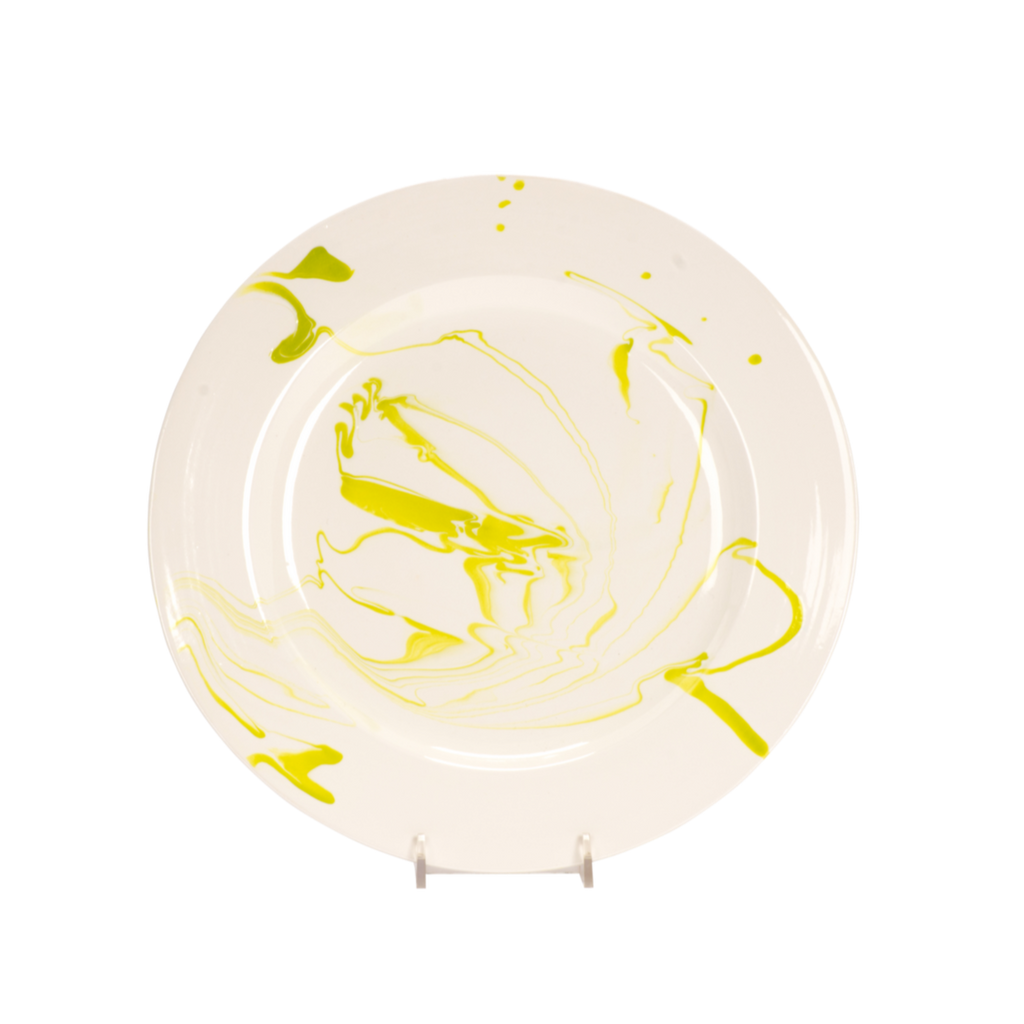 Christopher Spitzmiller Marble Dinner Plate, Lime Green