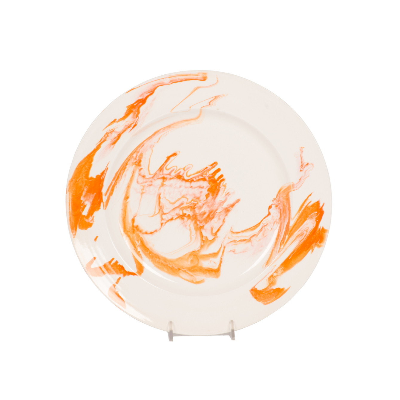 Christopher Spitzmiller Marble Dinner Plate, Orange