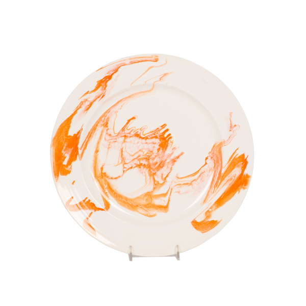 Christopher Spitzmiller Marble Dinner Plate, Orange