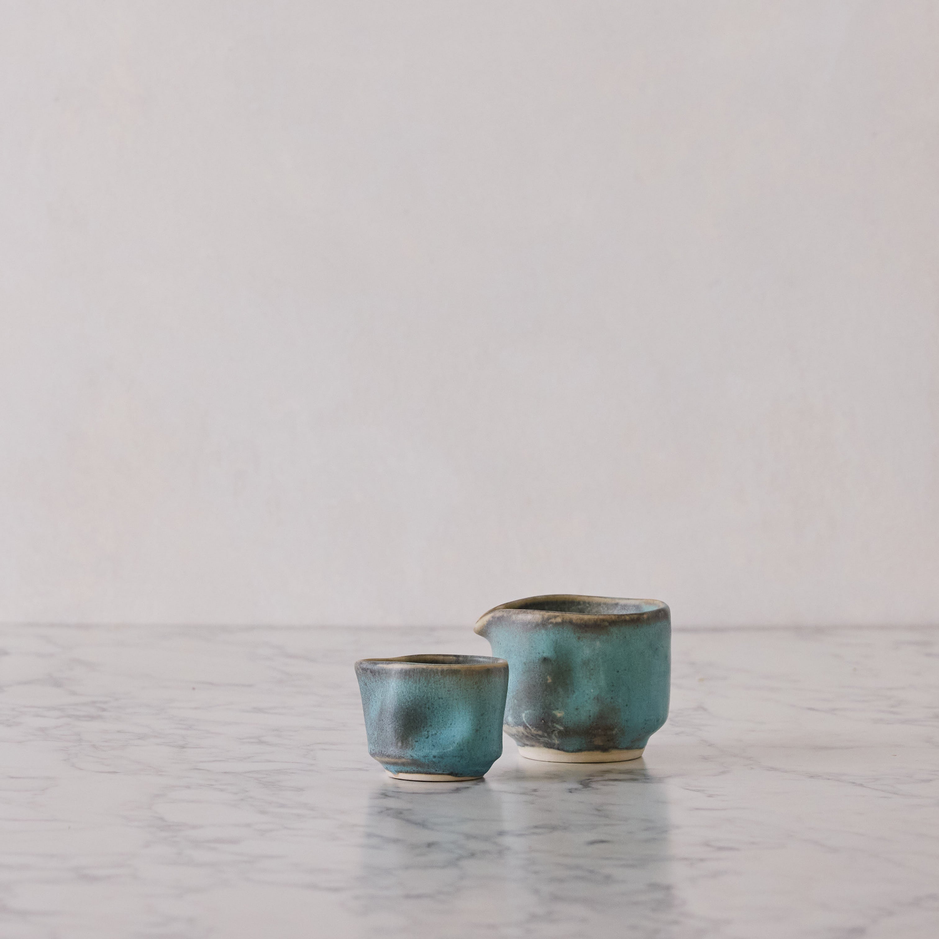 Small Matte Glazed Thumbprint Creamer