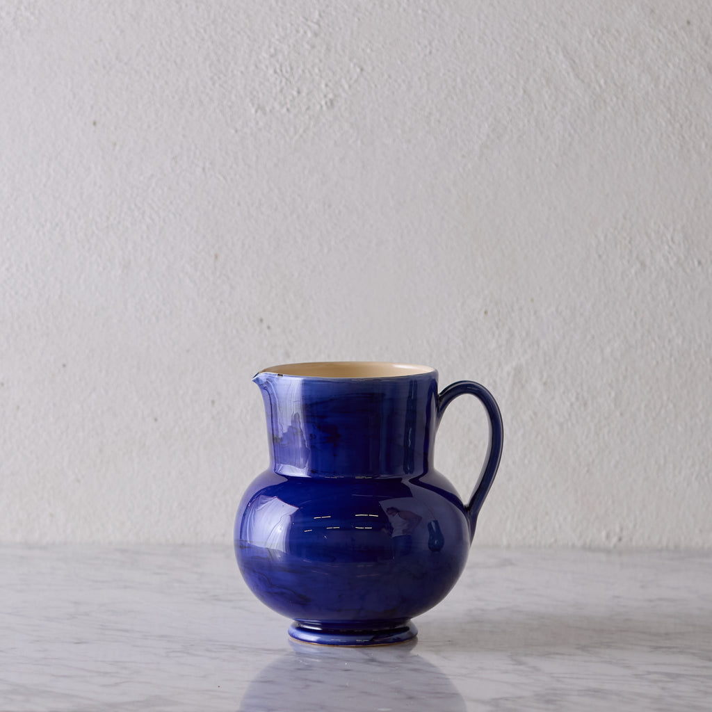 Apulian Pitcher in Blue Marble Glaze