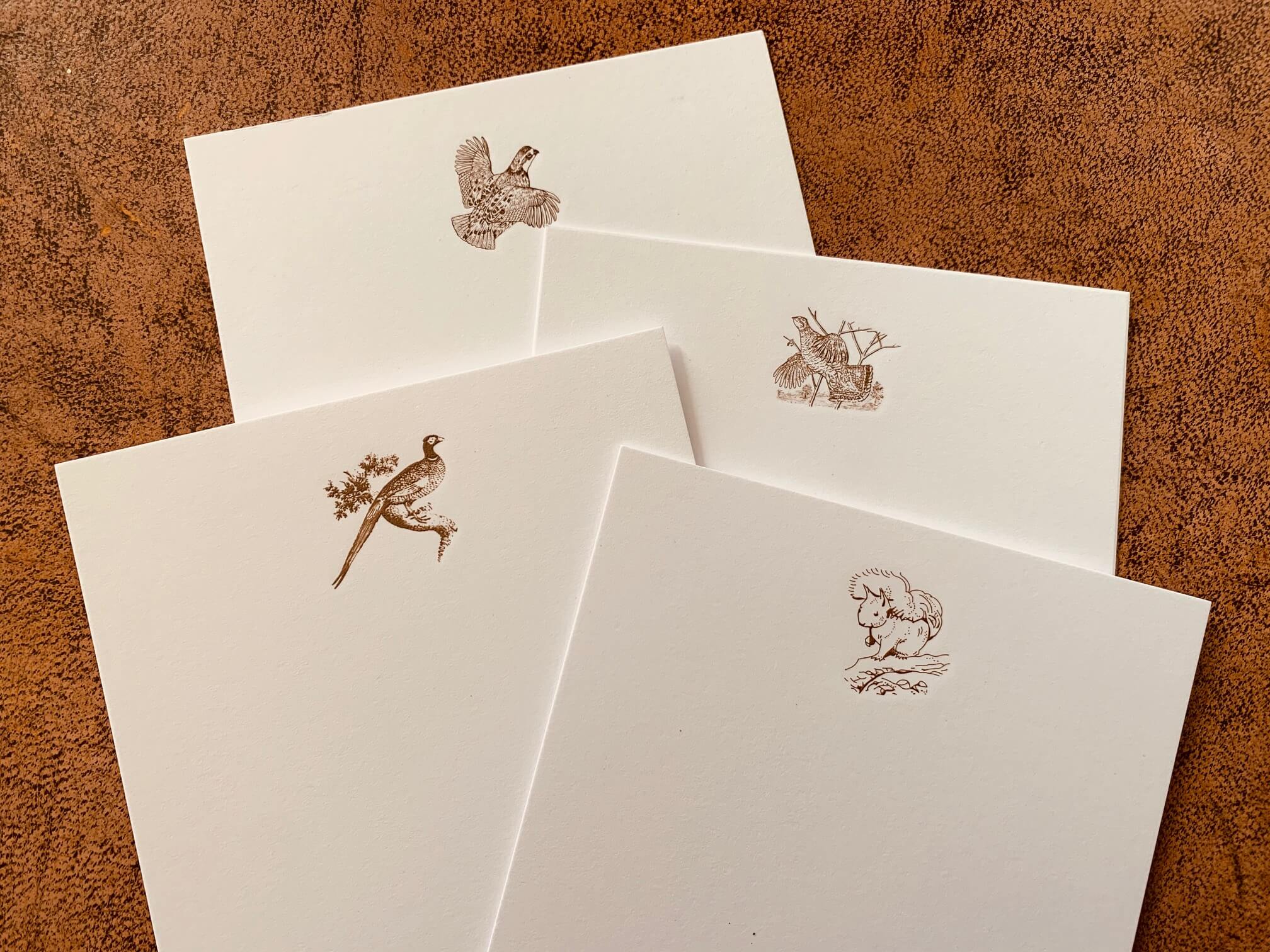 Wild Game Menu Cards