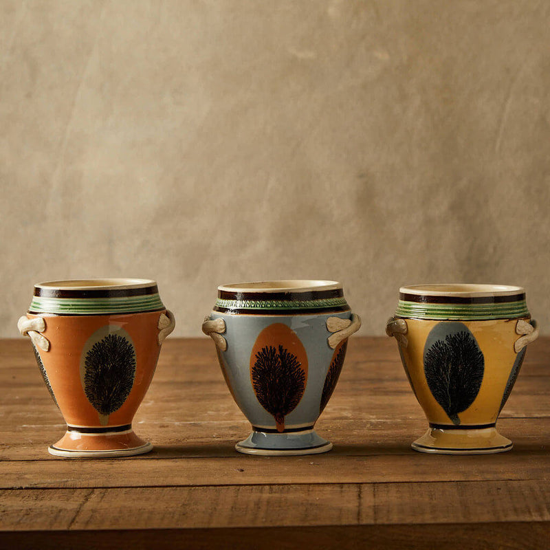 Mochaware Urn Vase, Persimmon
