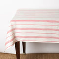 Linen Tablecloth in Raspberry Stripe