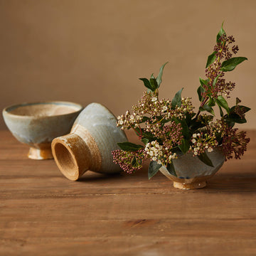 Hand Thrown Ikebana Bowl Gift Set