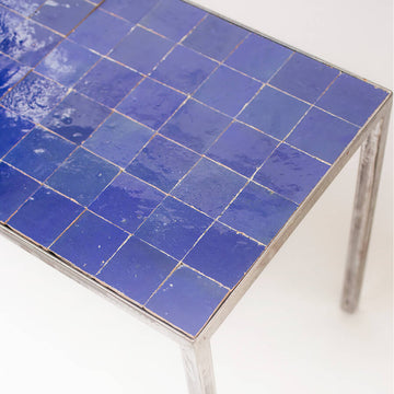 Mosaic Tile Coffee Table, Cobalt